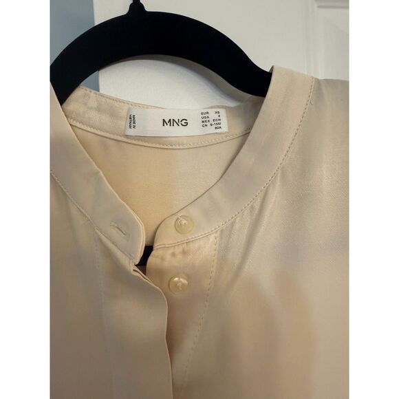MANGO oversized satin shirt, size XS - Picture 8 of 9